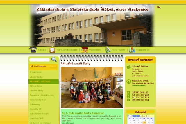 www.zssteken.cz  - stránky ZŠ a MŠ Štěkeň 