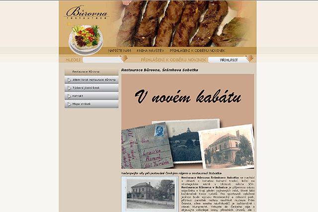 webdesign restaurace Bůrovna  