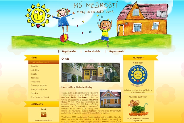 www.msmezimosti.cz - webové stránky MŠ Mezimostí 